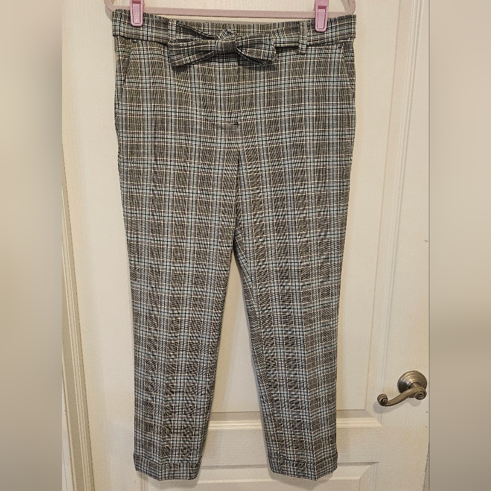 LOFT Plaid Straight Leg Pants